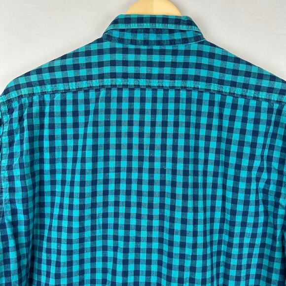 Levi's 80s Vintage Teal Button Up Camp Shirt Long Sleeve Men's Size M - Picture 8 of 10